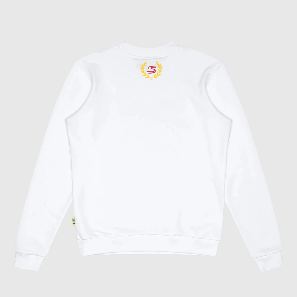 Ayrton Senna F1 Senninha Oversized Sweatshirt - White/Blue Sweatshirt Ayrton Senna 