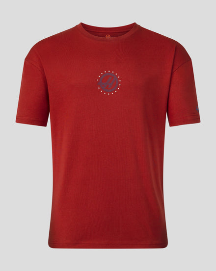 Haas Racing F1 USA Roundel T-Shirt - Red Dhalia/Egret T-shirts Haas F1 Racing Team XS Red 