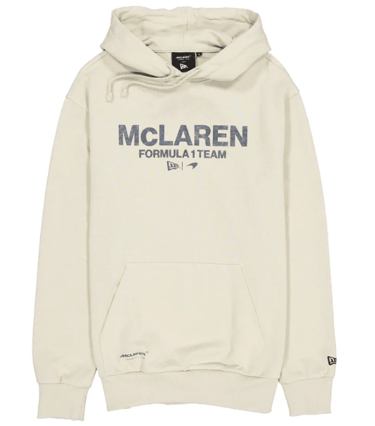 McLaren F1 x New Era Washed Logo Hoodie - Stone/Black/Taupe Hoodies McLaren-Castore XS Beige 