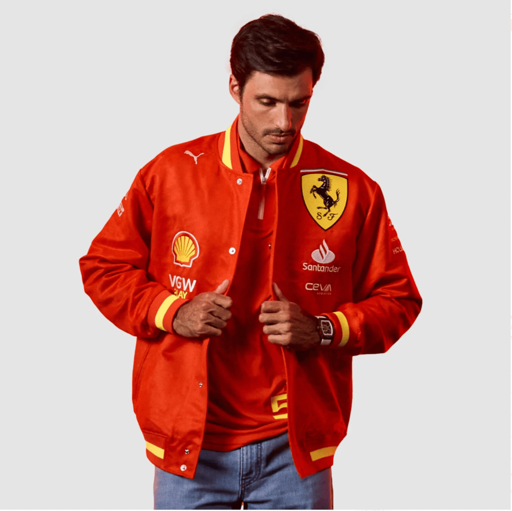 Scuderia Ferrari F1 2024 Team Replica Varsity Jacket - Red Jackets Scuderia Ferrari 