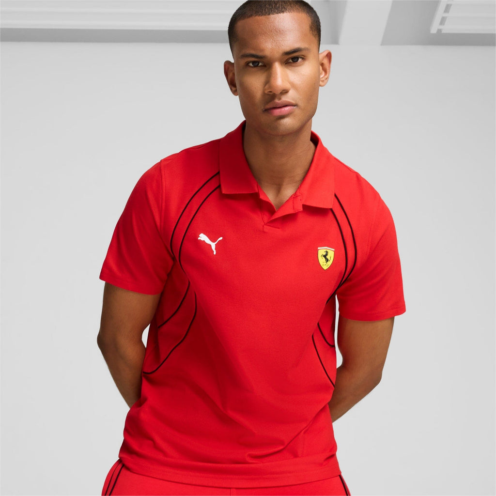 Scuderia Ferrari F1 Puma Men's Race Polo Shirt - White/Red Polos Scuderia Ferrari 