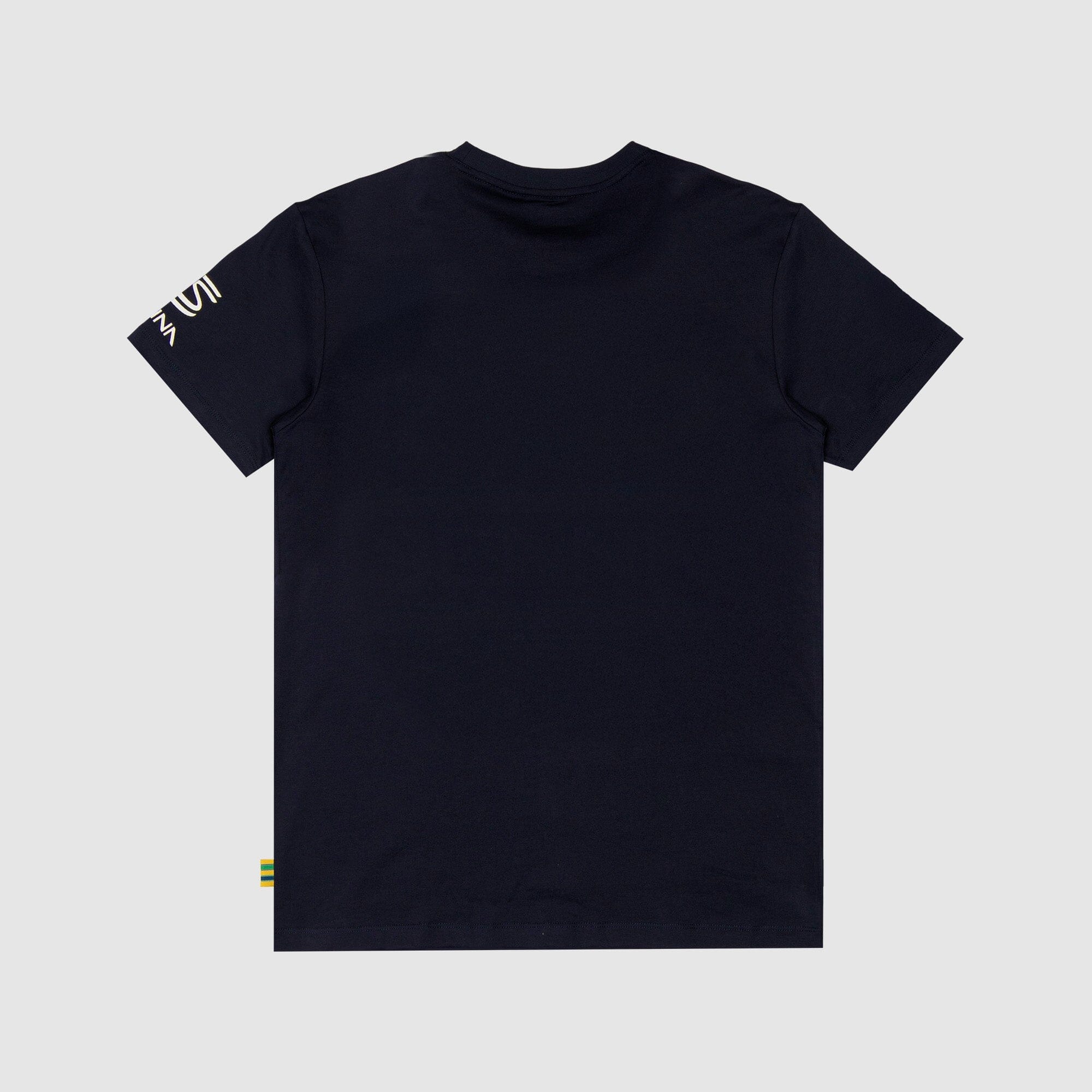 Ayrton Senna F1 Men's #12 Stripe T-Shirt - Navy/White/Yellow T-shirts Ayrton Senna 