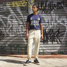 Ayrton Senna F1 Men's #12 Stripe T-Shirt - Navy/White/Yellow T-shirts Ayrton Senna 
