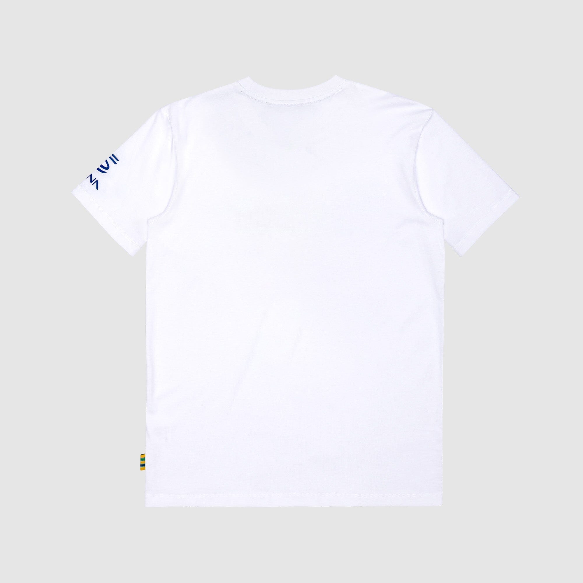 Ayrton Senna F1 Men's #12 Stripe T-Shirt - Navy/White/Yellow T-shirts Ayrton Senna 