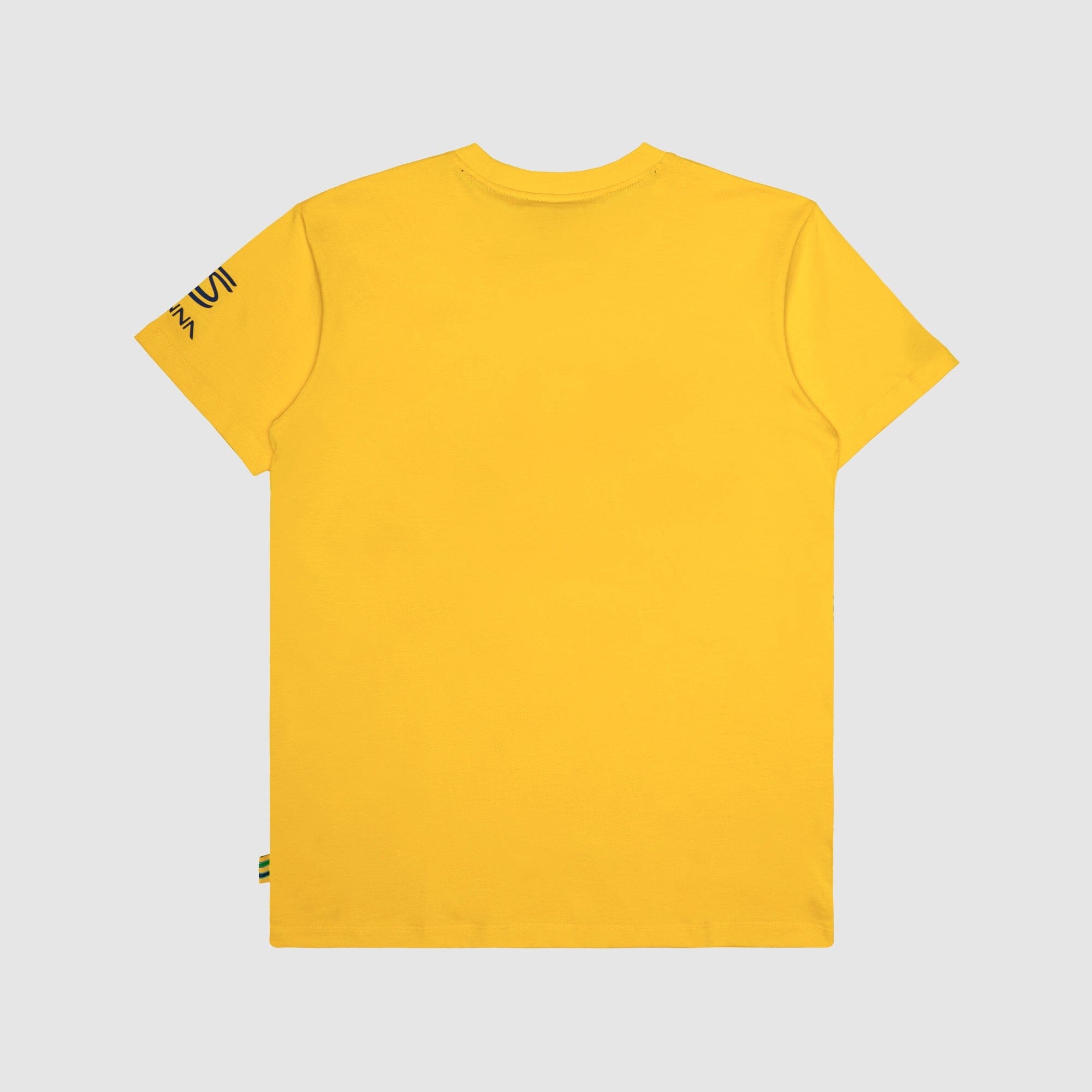 Ayrton Senna F1 Men's #12 Stripe T-Shirt - Navy/White/Yellow T-shirts Ayrton Senna 