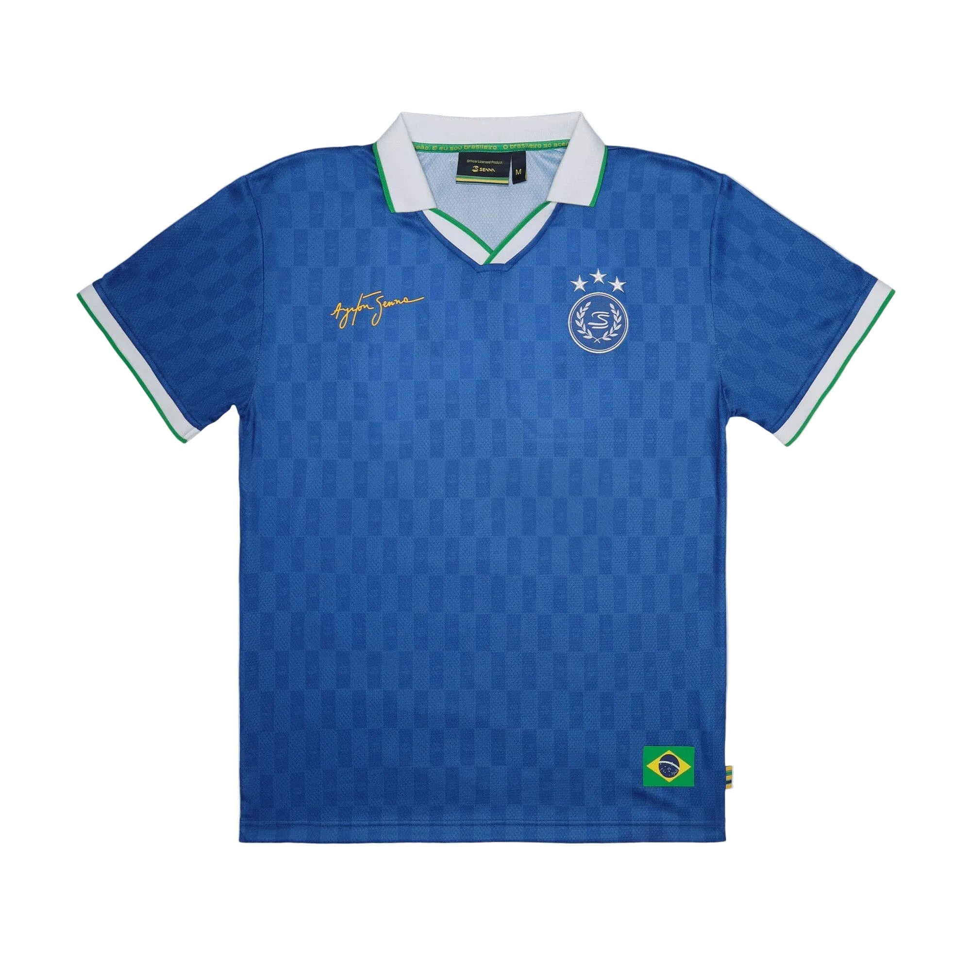 Ayrton Senna F1 94 Relaxed Fit Jersey - Blue/Yellow Jersey Ayrton Senna XS Blue 