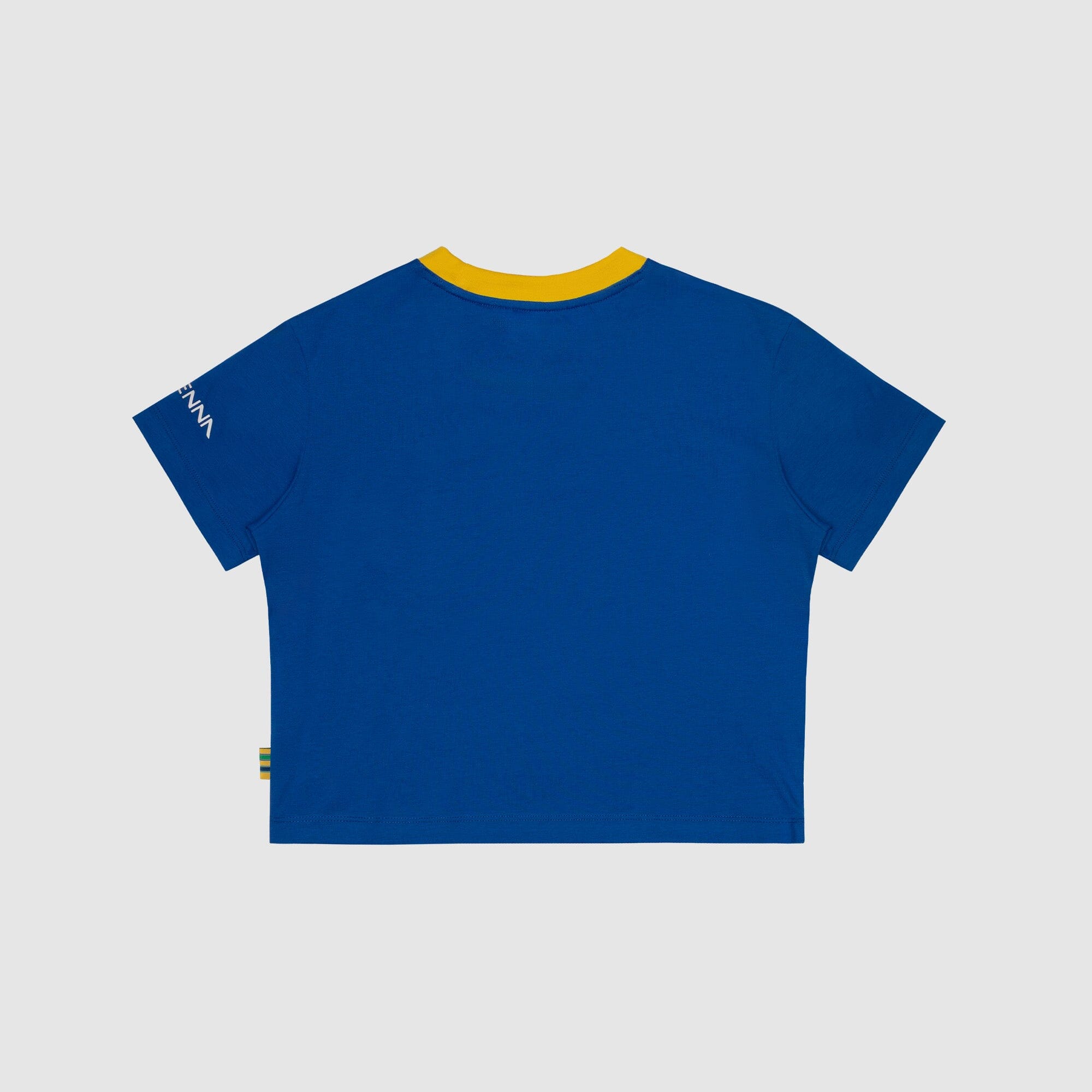 Ayrton Senna F1 Women's Brazil Crop T-Shirt - Blue T-shirts Ayrton Senna 