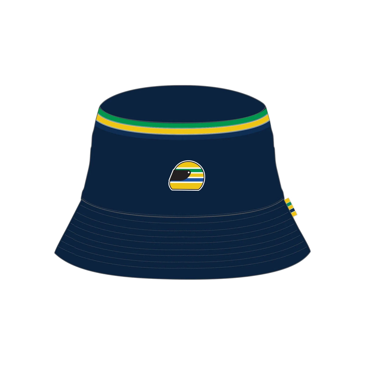 Ayrton Senna F1 Reversible Bucket Hat - Navy Hats Ayrton Senna 
