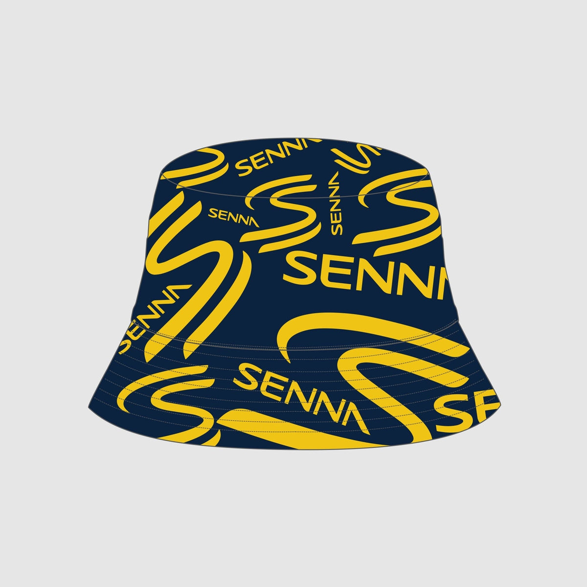 Ayrton Senna F1 Reversible Bucket Hat - Navy Hats Ayrton Senna 
