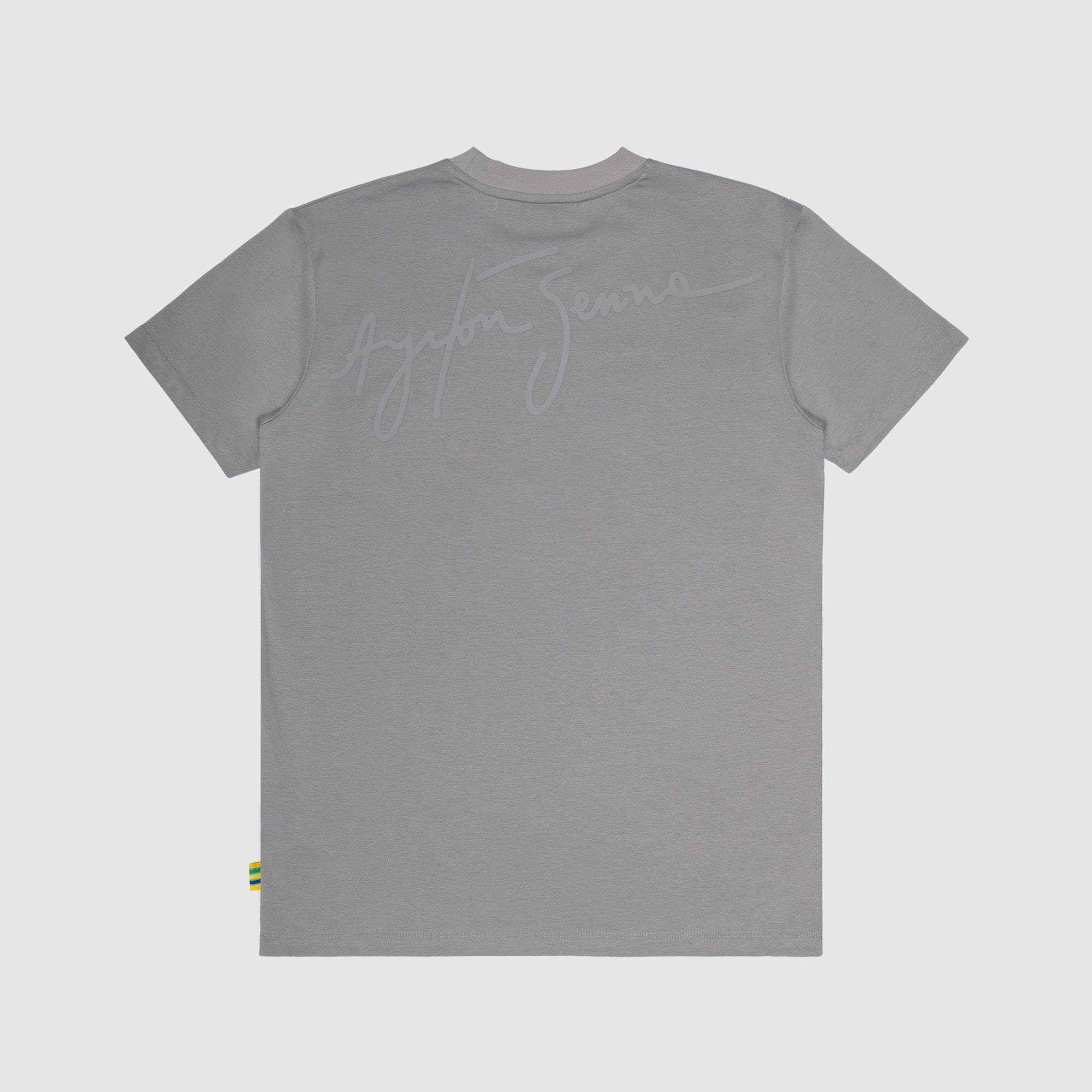 Ayrton Senna F1 Signature T-Shirt - Ash/Black T-shirts Ayrton Senna 