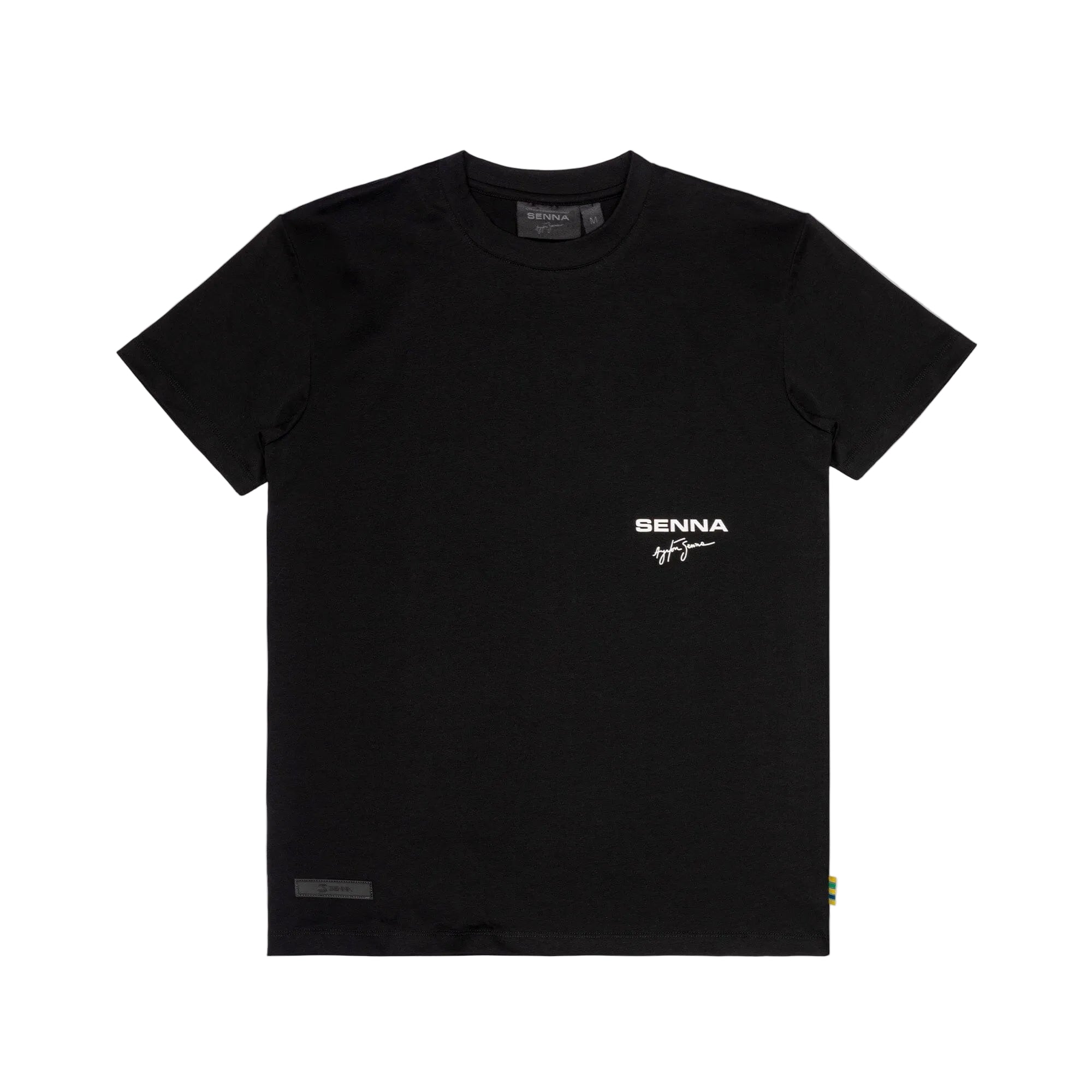 Ayrton Senna F1 Signature T-Shirt - Ash/Black T-shirts Ayrton Senna XS Black 