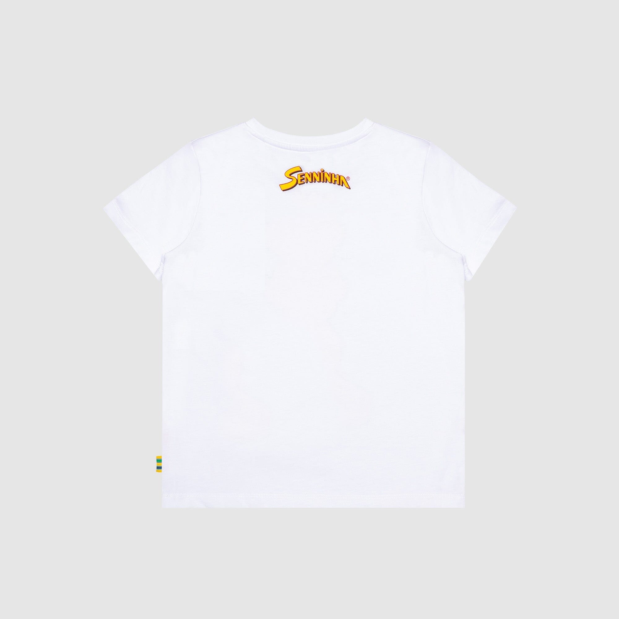 Ayrton Senna F1 Kids Senninha Figure T-Shirt - Youth White T-shirts Ayrton Senna 