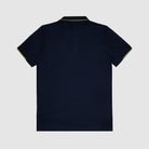 Ayrton Senna F1 Striped Polyester Panel Polo Shirt - Navy Polos Ayrton Senna 