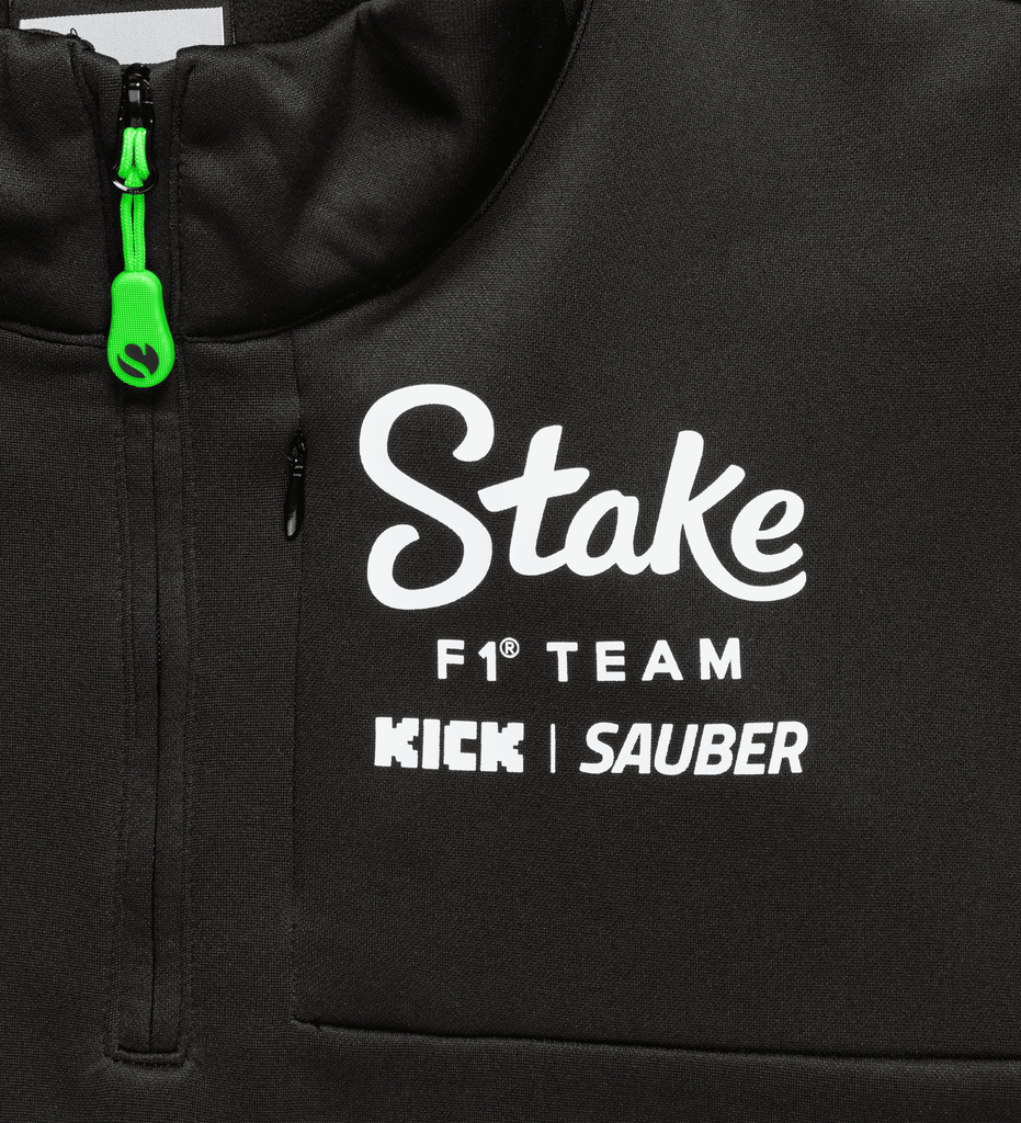 Stake F1 Kick Sauber 2024 Men's Team 1/4 Zip Sweatshirt - Black Sweatshirt Stake F1 Kick Sauber 