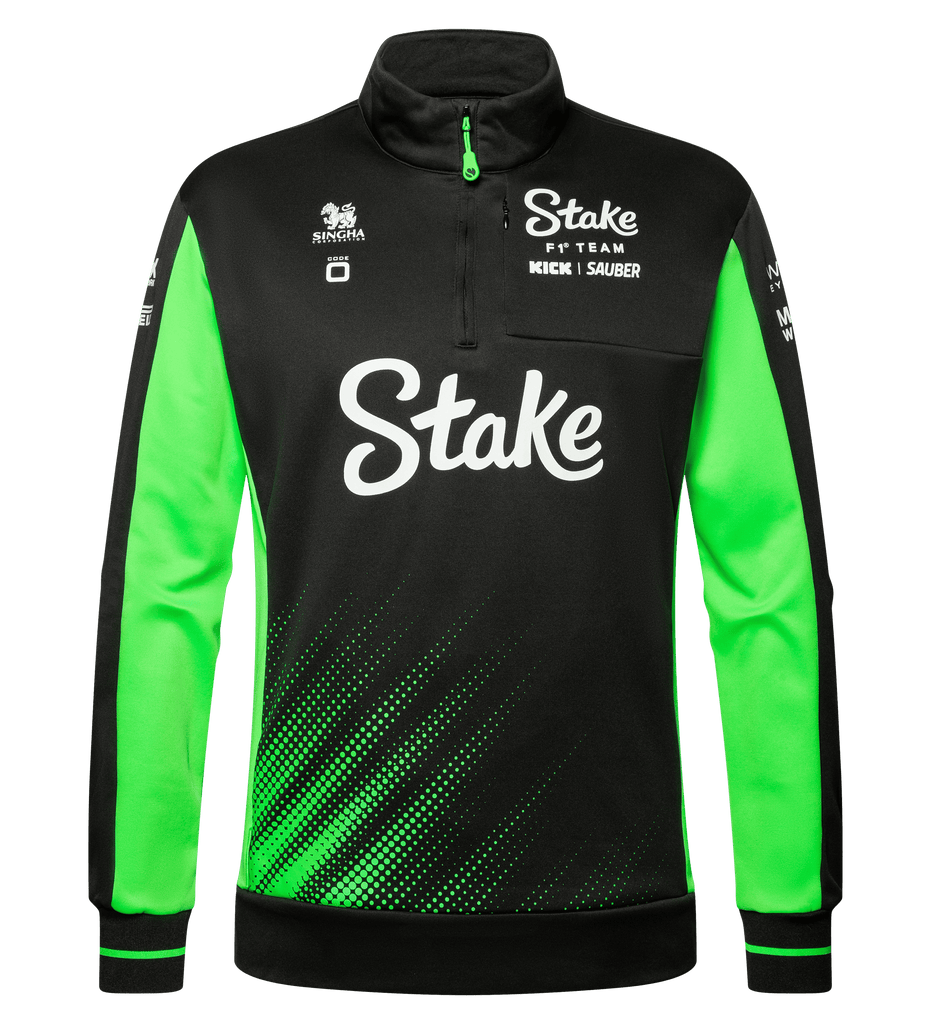 Stake F1 Kick Sauber 2024 Men's Team 1/4 Zip Sweatshirt - Black Sweatshirt Stake F1 Kick Sauber 