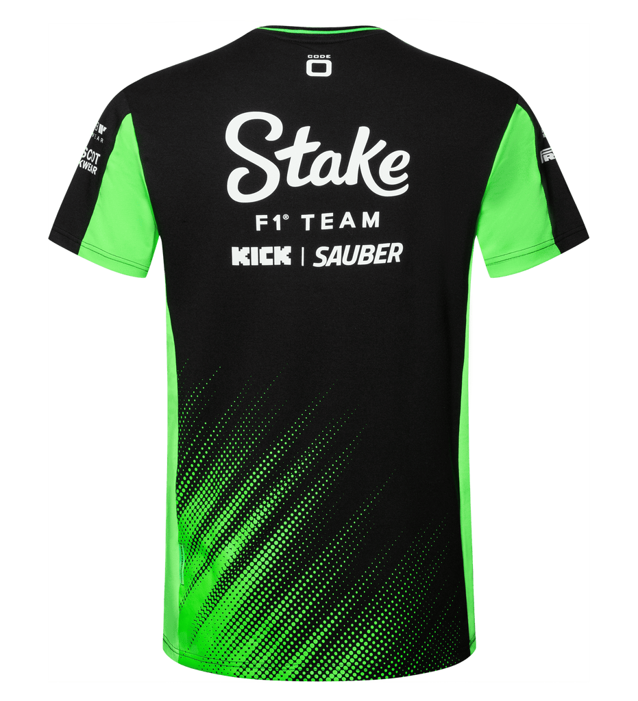 Stake F1 Kick Sauber 2025 Men's Team T-Shirt - Black T-shirts Stake F1 Kick Sauber 