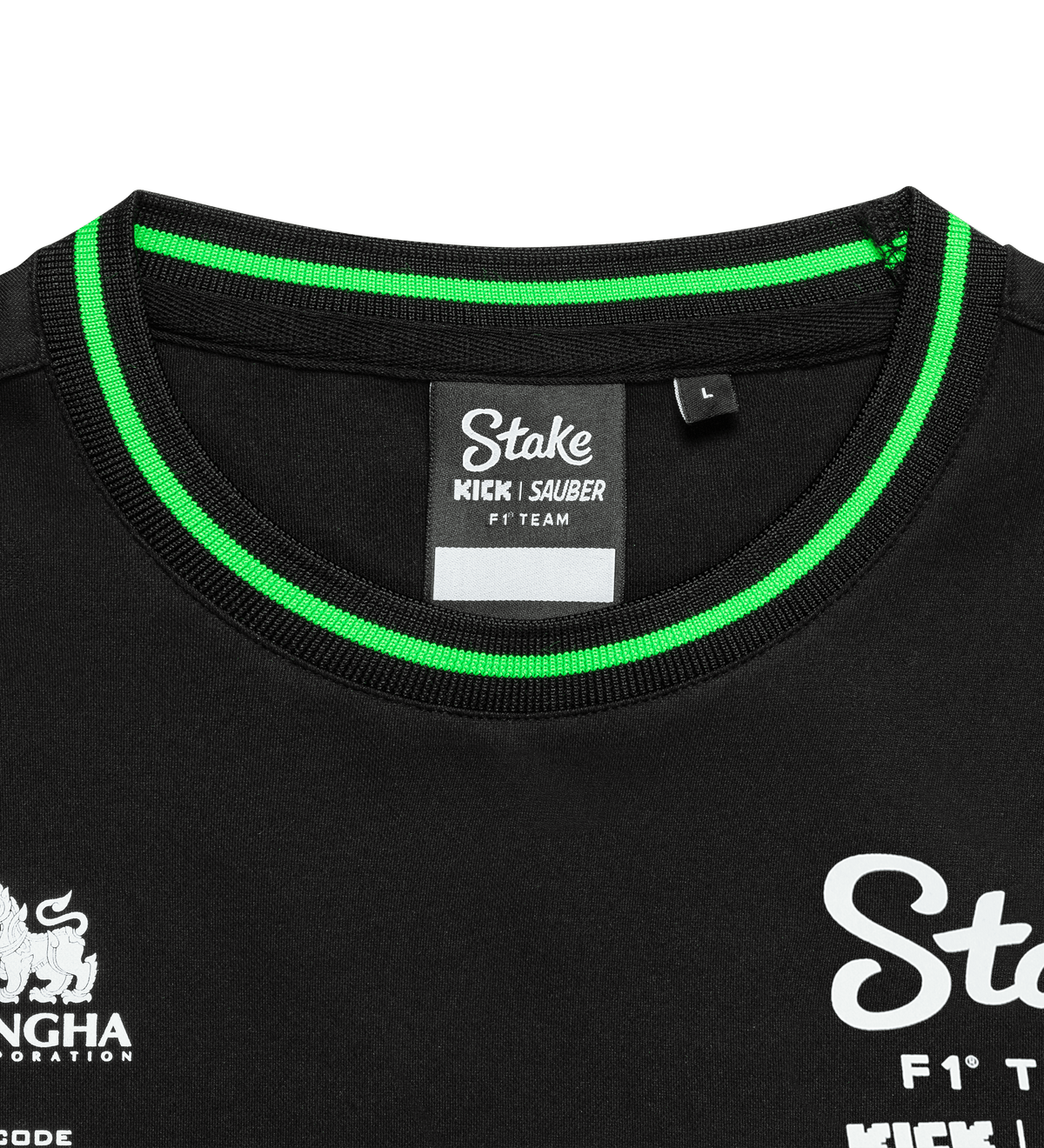 Stake F1 Kick Sauber 2025 Men's Team T-Shirt - Black T-shirts Stake F1 Kick Sauber 