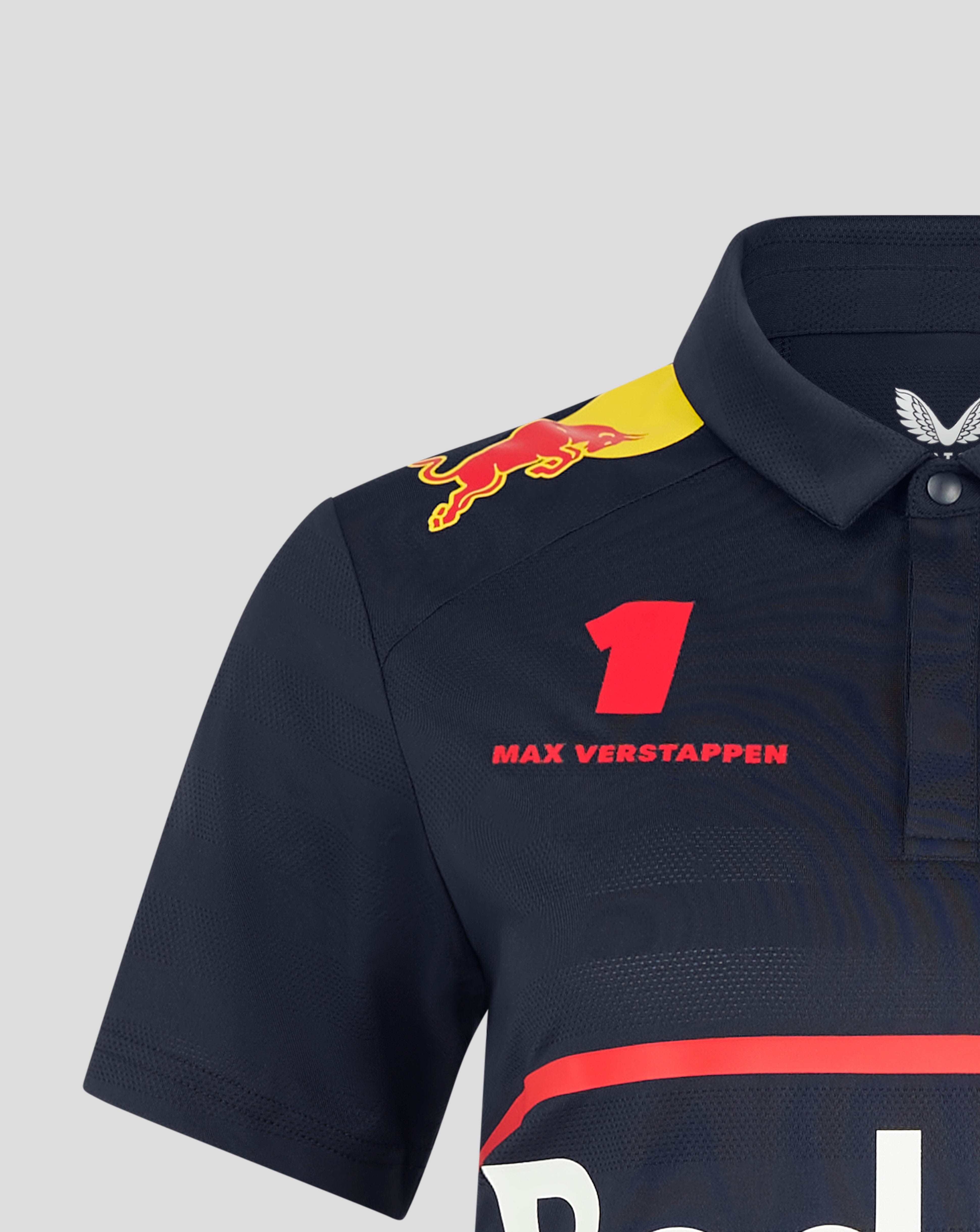 Red Bull Racing F1 Women's 2025 Max Verstappen Team Polo Shirt- Navy Polos Red Bull Racing 