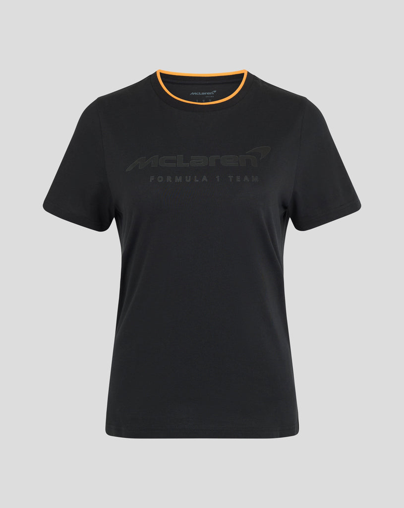 McLaren F1 Women's Core Essentials Logo T-Shirt - Deep Lichen Green/White/Orange/Black/Pink T-shirts McLaren-Castore XXS Black 