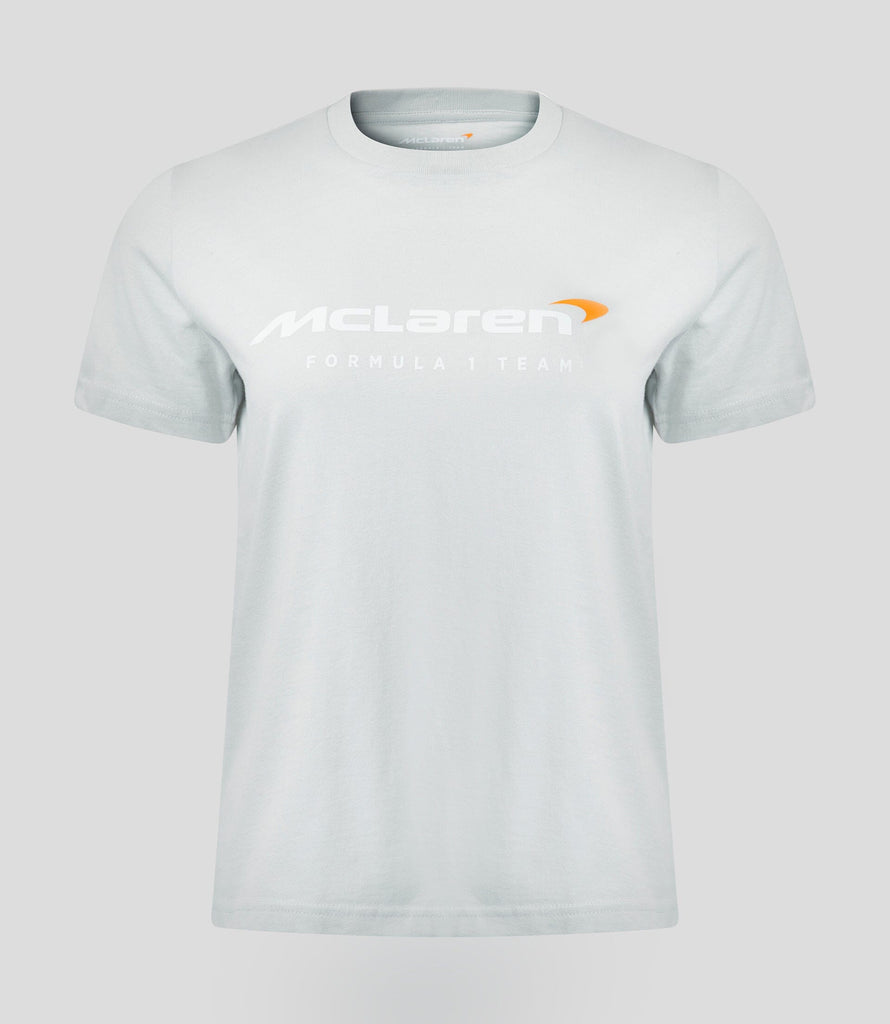McLaren F1 Women's Core Essentials Logo T-Shirt -Papaya/Phantom/Blue/Black/Storm Gray T-shirts McLaren-Castore XXS Light Gray 