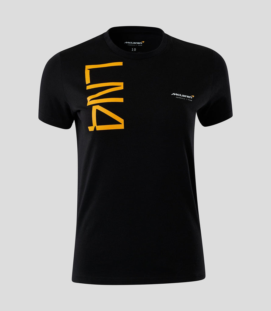 McLaren F1 Woman's Lando Norris Core T-Shirt- Black T-shirts McLaren-Castore XL Black 