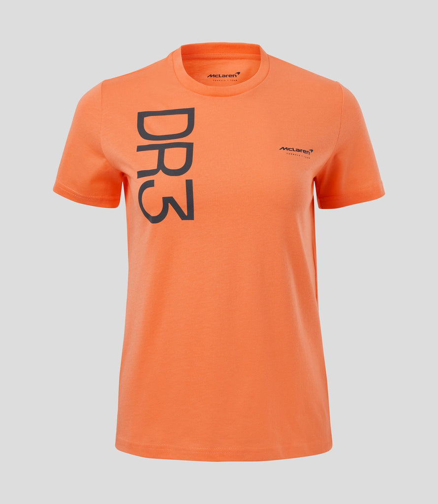 McLaren F1 Women's Daniel Ricciardo Core T-Shirt -Black/Orange/Grey T-shirts McLaren-Castore XXS Orange 
