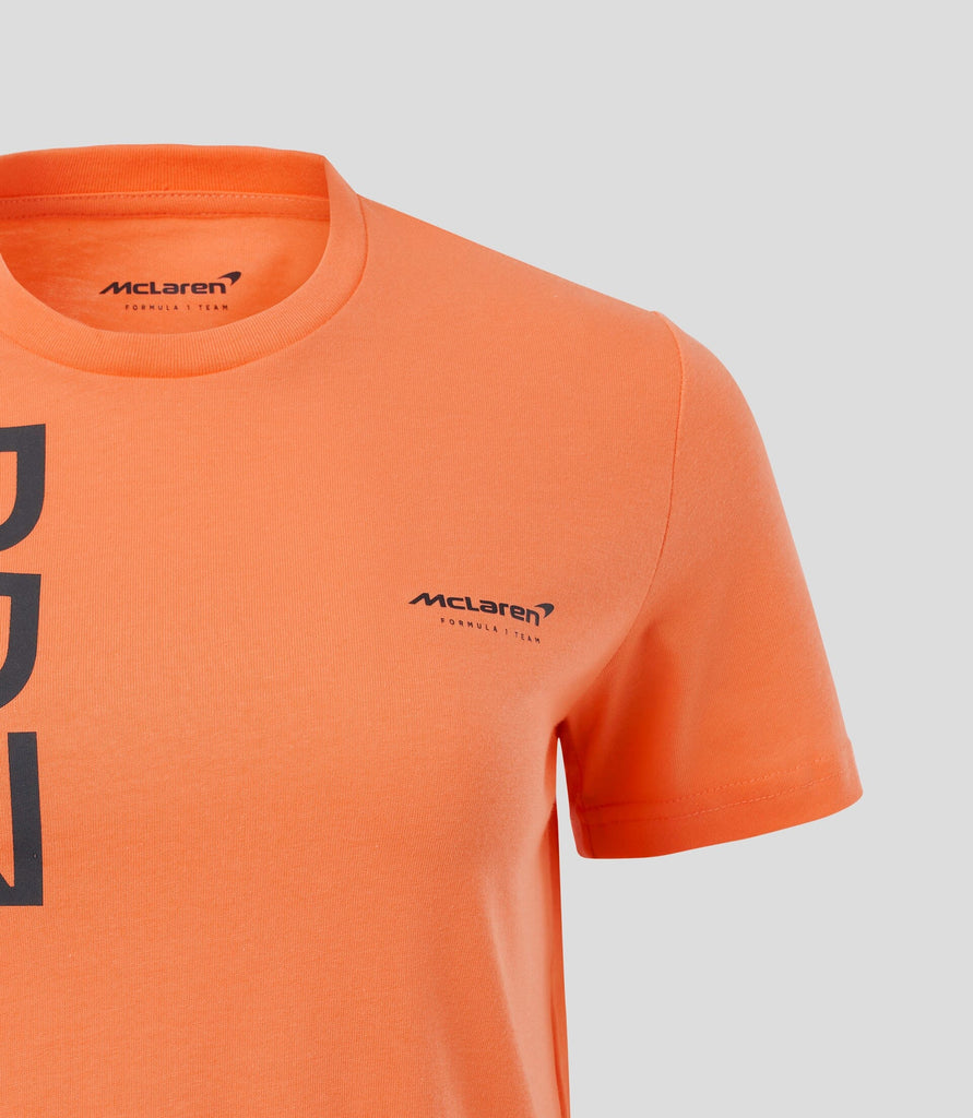 McLaren F1 Women's Daniel Ricciardo Core T-Shirt -Black/Orange/Grey T-shirts McLaren-Castore 