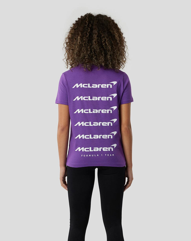 McLaren F1 Women's Daniel Ricciardo Home Territories T-Shirt- Purple T-shirts McLaren-Castore 