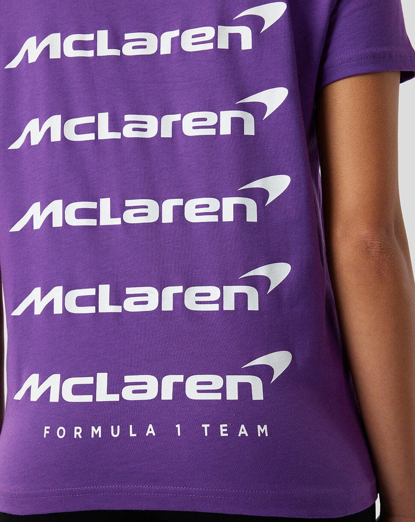McLaren F1 Women's Daniel Ricciardo Home Territories T-Shirt- Purple T-shirts McLaren-Castore 