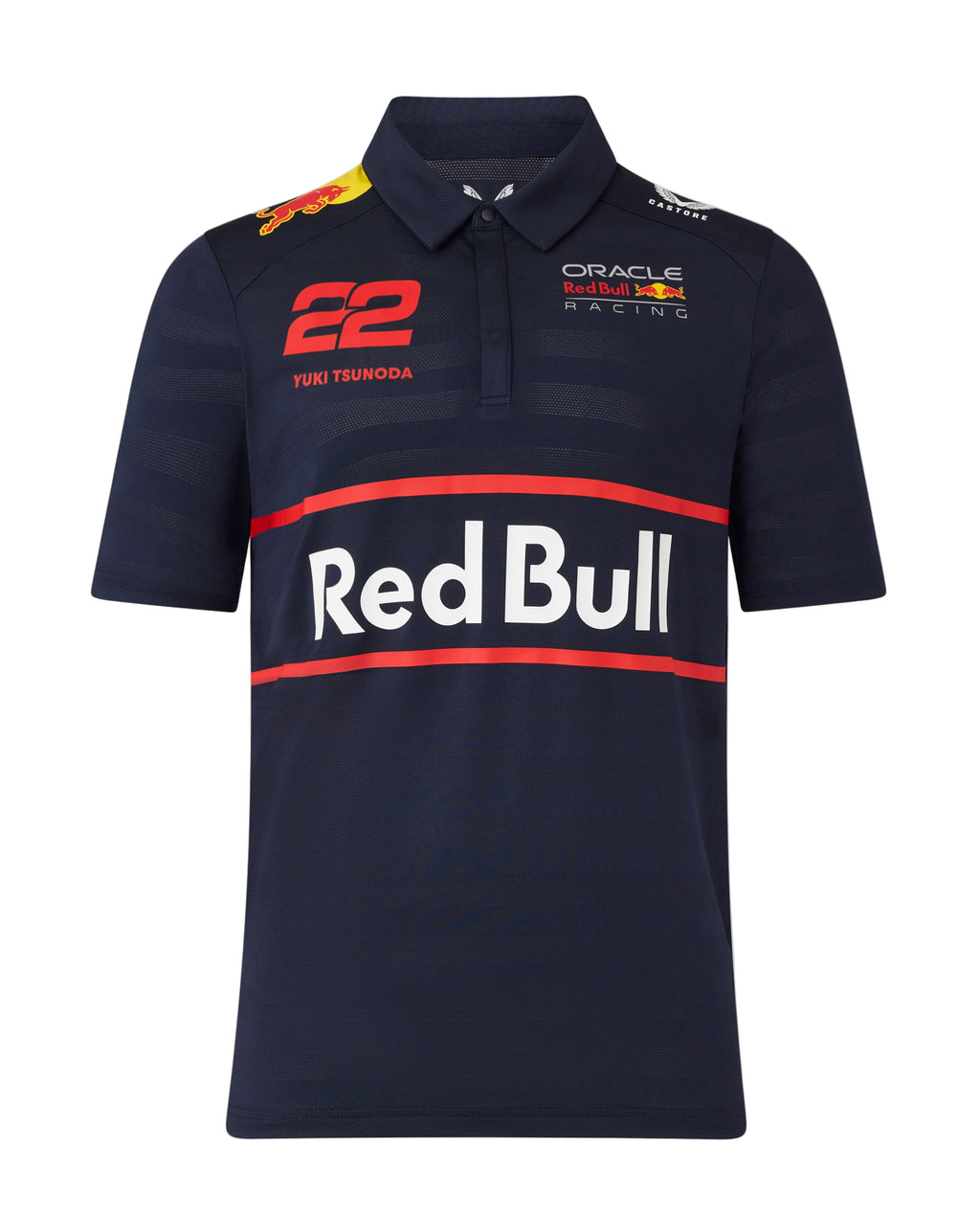 Red Bull Racing F1 Women's 2025 Yuki Tsunoda Team Polo Shirt- Navy Polos Red Bull Racing 