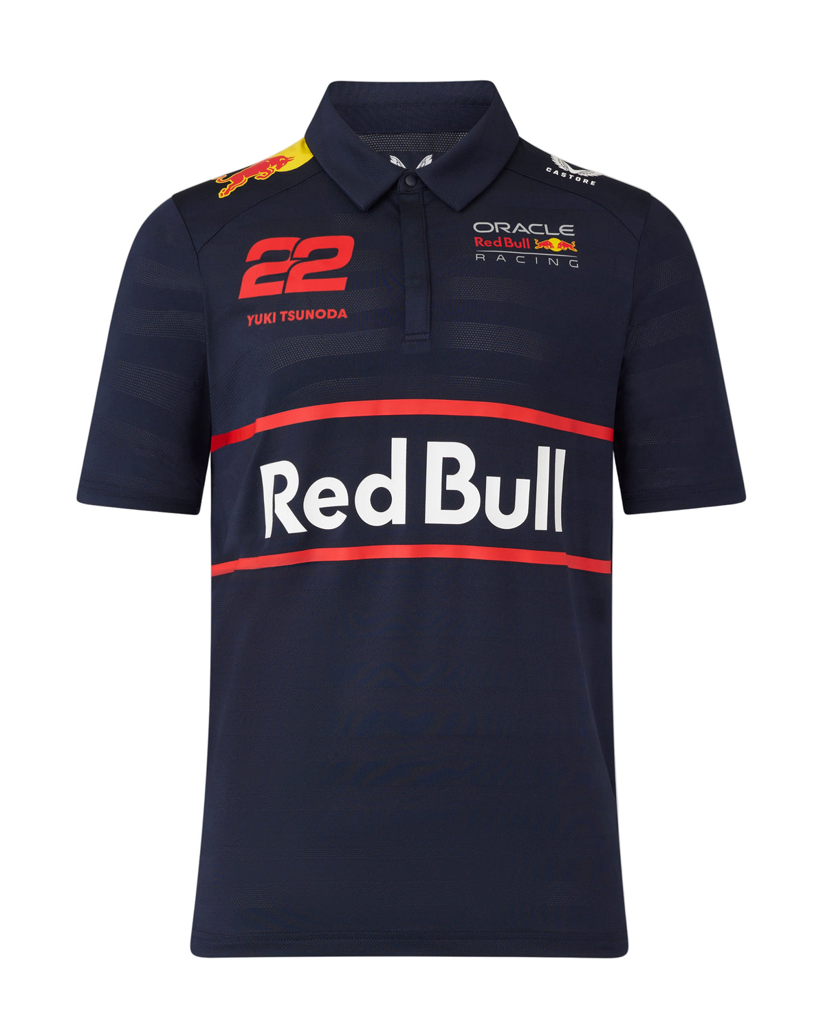 Red Bull Racing F1 Women's 2025 Yuki Tsunoda Team Polo Shirt- Navy Polos Red Bull Racing 