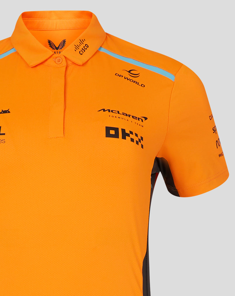 McLaren F1 2024 Women's Team Polo Shirt - Papaya Polos McLaren-Castore 