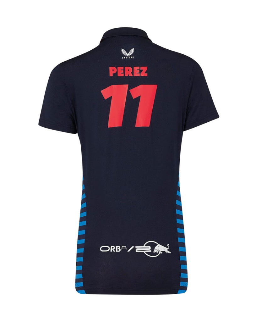 Red Bull Racing F1 Women's 2024 Sergio "Checo" Perez Team Polo Shirt- Navy Polos Red Bull Racing 