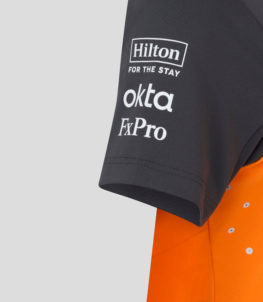 McLaren F1 Women's 2025 Lando Norris Team Drivers T-Shirt- Papaya/Phantom T-shirt McLaren-Castore 