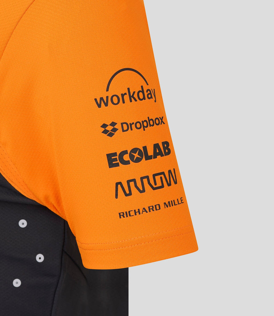 McLaren F1 Women's 2025 Lando Norris Team Drivers T-Shirt- Papaya/Phantom T-shirt McLaren-Castore 