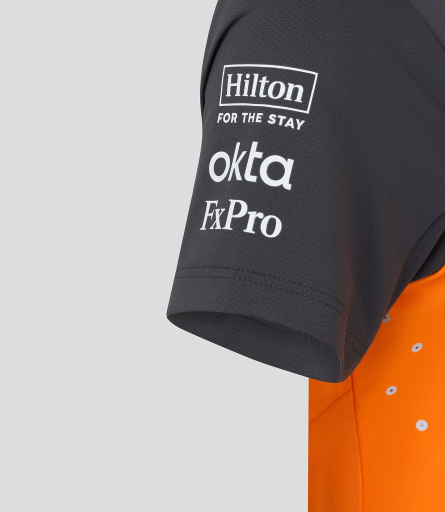 McLaren F1 2025 Women's Lando Norris Team Polo Shirt - Papaya Polos McLaren-Castore 