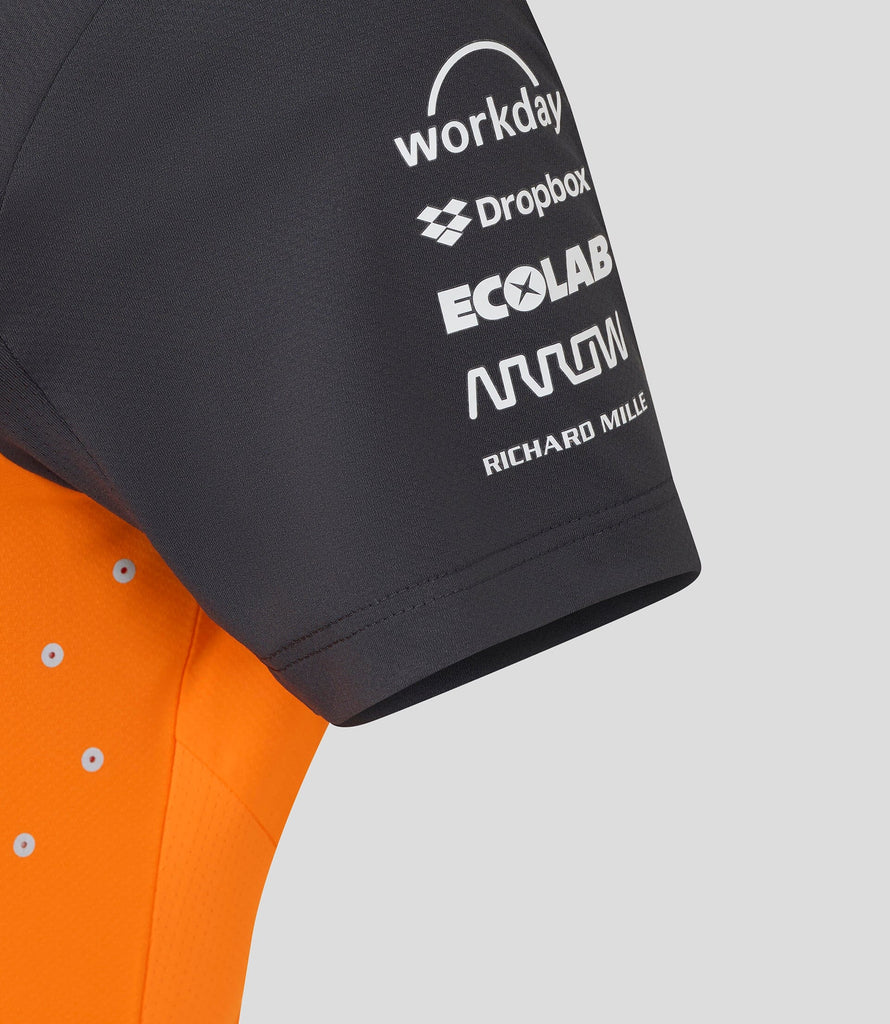 McLaren F1 Women's 2025 Oscar Piastri Team Drivers T-Shirt- Papaya/Phantom T-shirt McLaren-Castore 