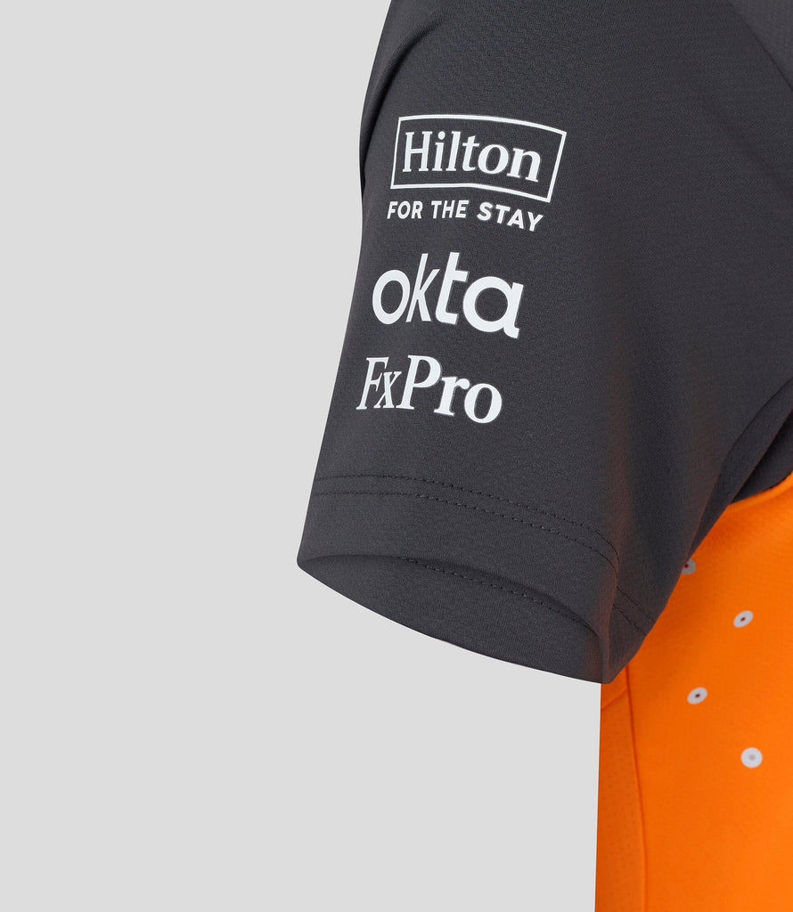 McLaren F1 Women's 2025 Oscar Piastri Team Drivers T-Shirt- Papaya/Phantom T-shirt McLaren-Castore 
