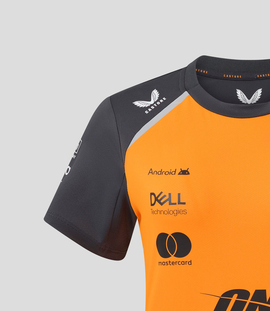 McLaren F1 Women's 2025 Oscar Piastri Team Drivers T-Shirt- Papaya/Phantom T-shirt McLaren-Castore 