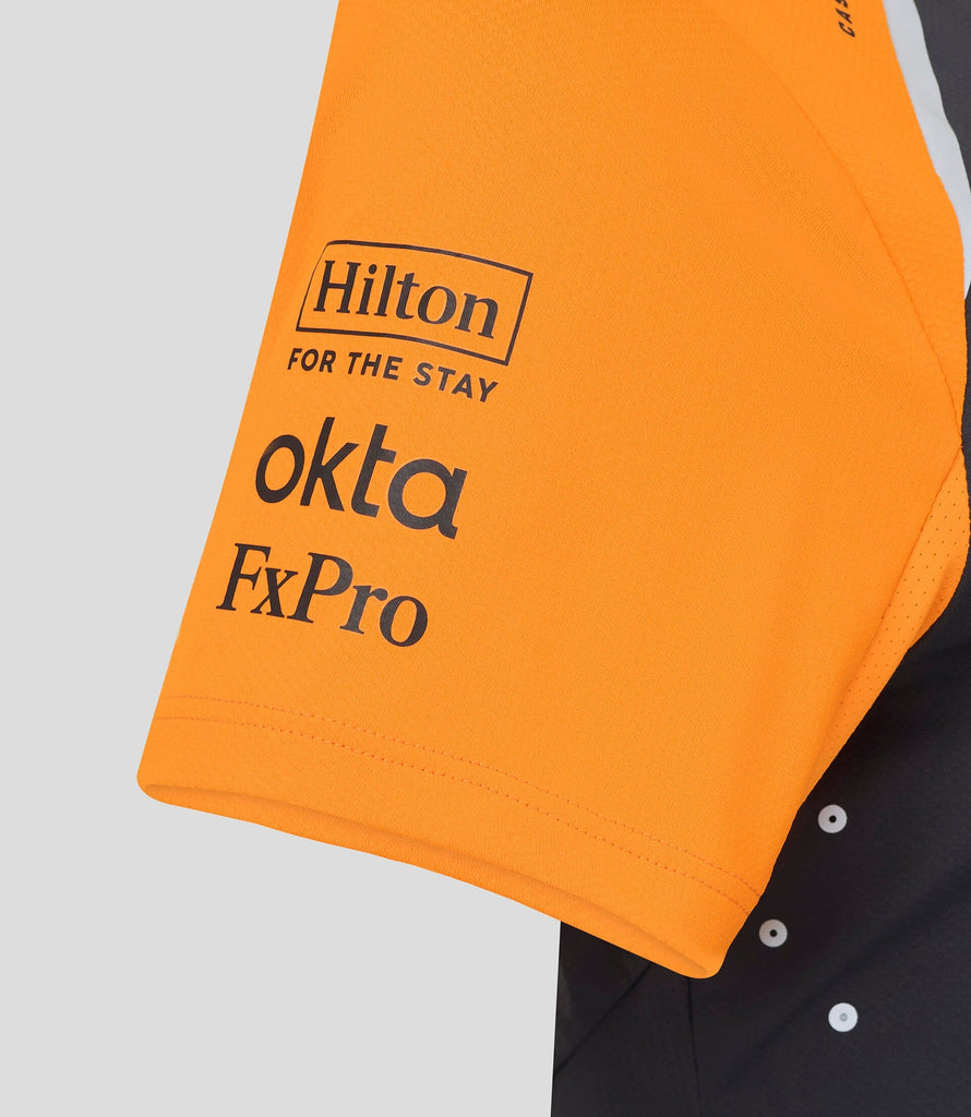 McLaren F1 Women's 2025 Oscar Piastri Team Drivers T-Shirt- Papaya/Phantom T-shirt McLaren-Castore 
