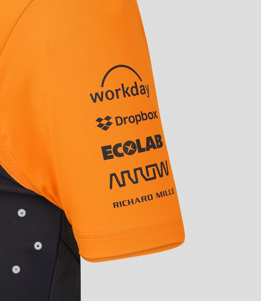 McLaren F1 Women's 2025 Oscar Piastri Team Drivers T-Shirt- Papaya/Phantom T-shirt McLaren-Castore 