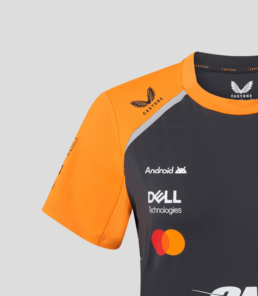 McLaren F1 Women's 2025 Oscar Piastri Team Drivers T-Shirt- Papaya/Phantom T-shirt McLaren-Castore 