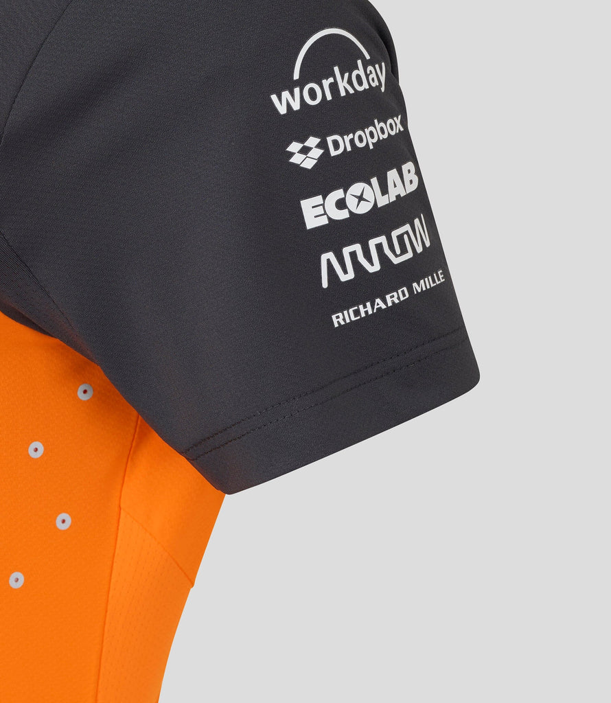 McLaren F1 Women's 2025 Oscar Piastri Team Drivers Polo Shirt- Papaya Polos McLaren-Castore 