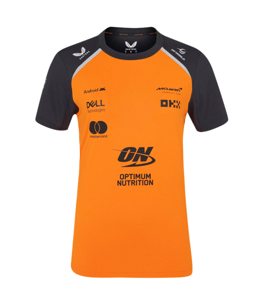 McLaren F1 2025 Women's Team T-Shirt - Papaya/Phantom T-shirts McLaren-Castore XXS Orange 