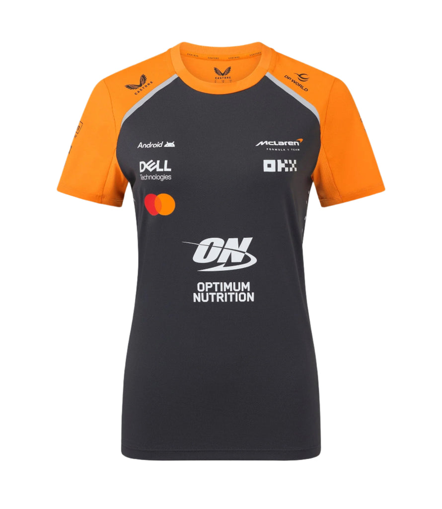 McLaren F1 2025 Women's Team T-Shirt - Papaya/Phantom T-shirts McLaren-Castore XXS Gray 
