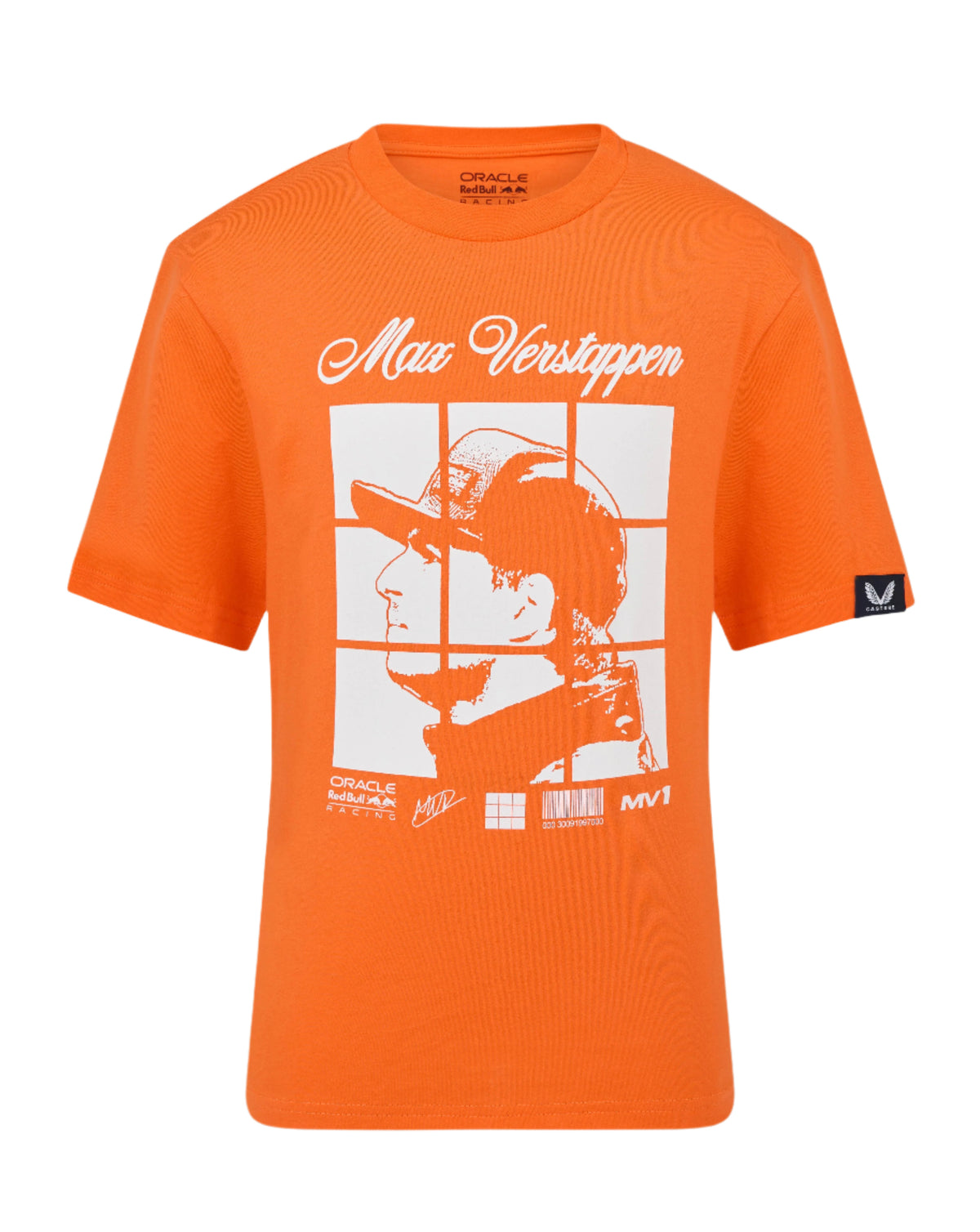 Red Bull Racing F1 Kids Max Verstappen Puzzle T-Shirt - Youth Exotic Orange T-shirts Red Bull Racing 