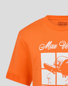 Red Bull Racing F1 Kids Max Verstappen Puzzle T-Shirt - Youth Exotic Orange T-shirts Red Bull Racing 