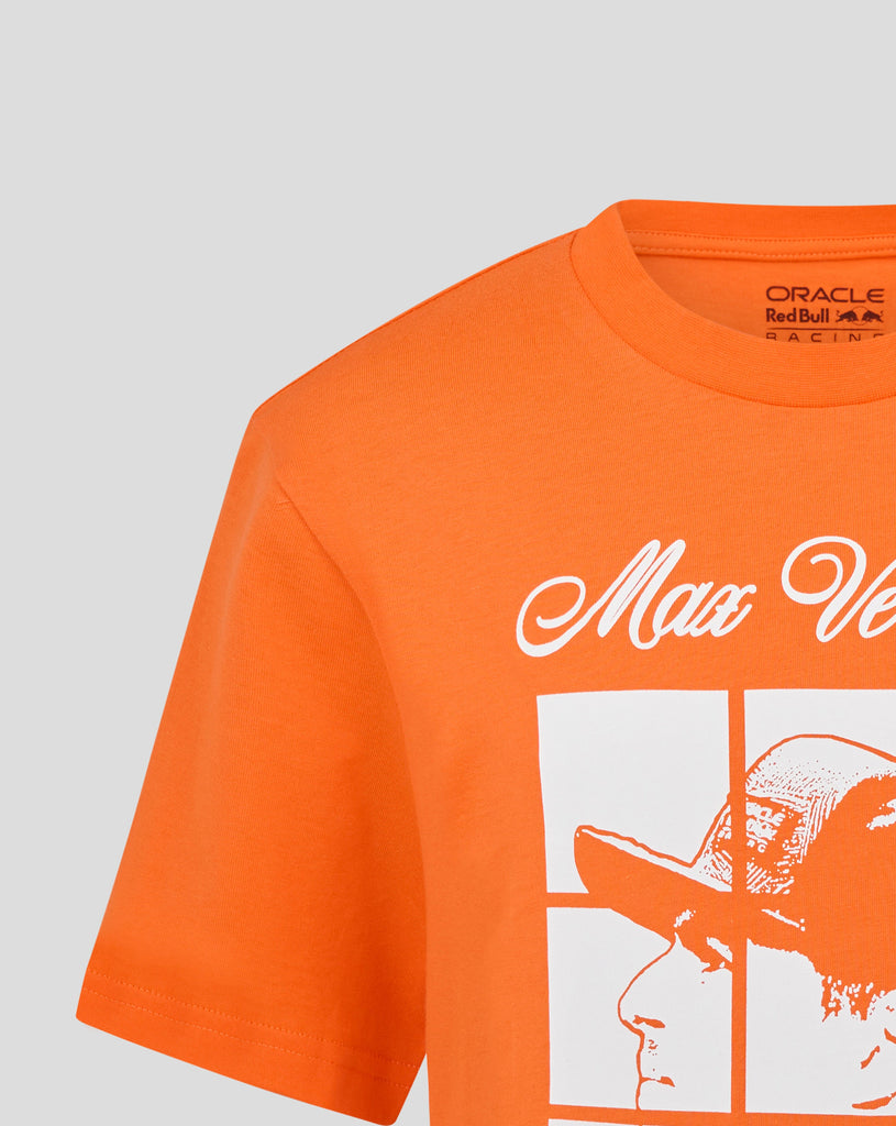 Red Bull Racing F1 Kids Max Verstappen Puzzle T-Shirt - Youth Exotic Orange T-shirts Red Bull Racing 
