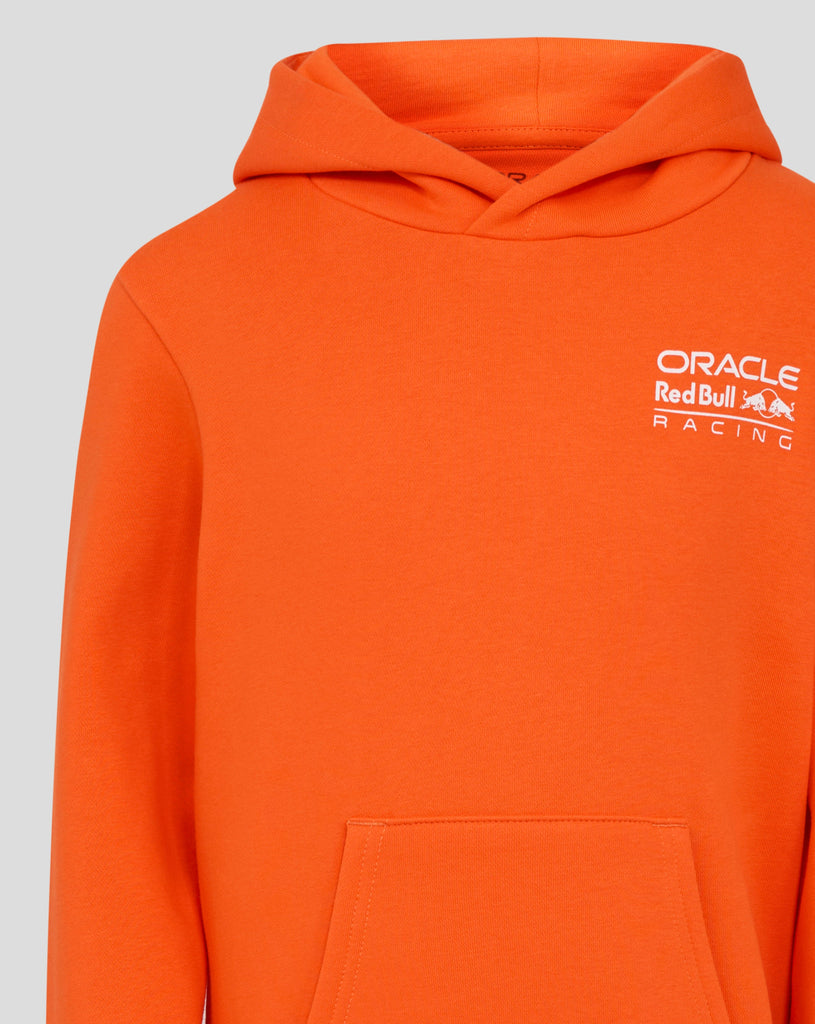 Red Bull Racing F1 Kids Max Verstappen Puzzle Pullover Hoodie - Youth Exotic Orange Hoodies Red Bull Racing 