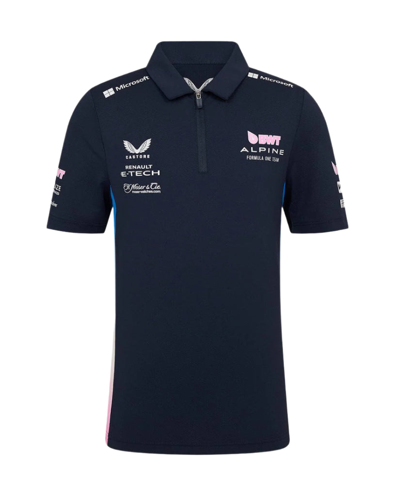 Alpine Racing F1 2025 Kids Team Polo Shirt- Navy Polos Alpine 